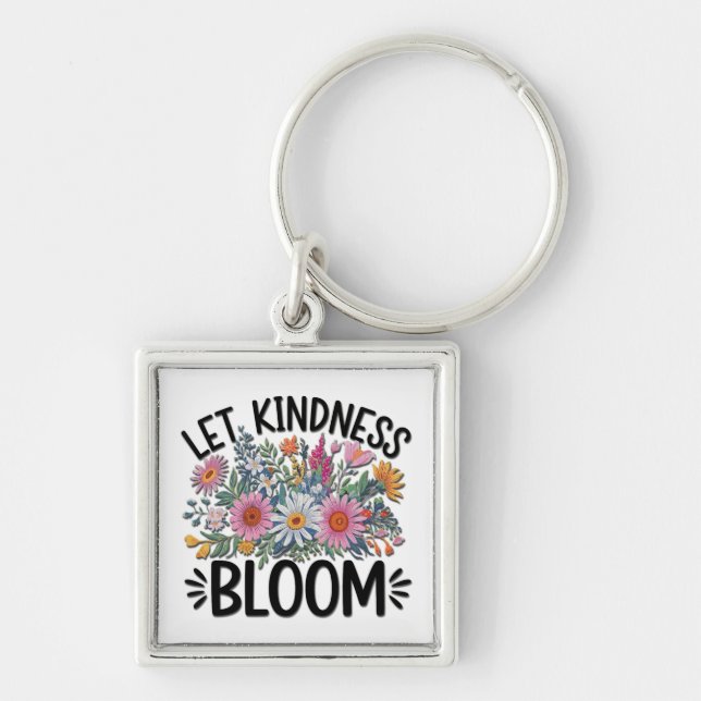 Inspirational Quote/Sayings/Flowers Key Ring (Front)
