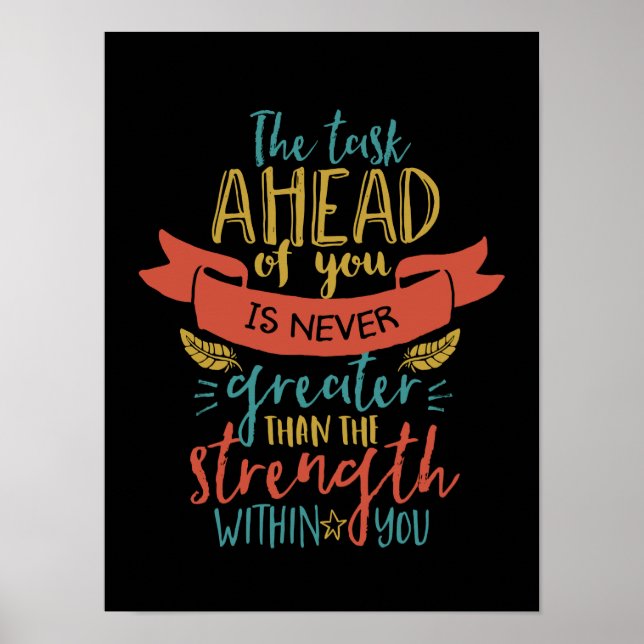Inspirational Quote Strength Believe In Yourself Poster (Front)