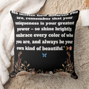 Inspirational Quote Throw Pillow