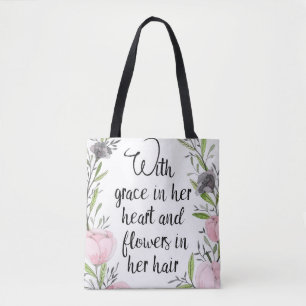 Inspirational quote tote bag