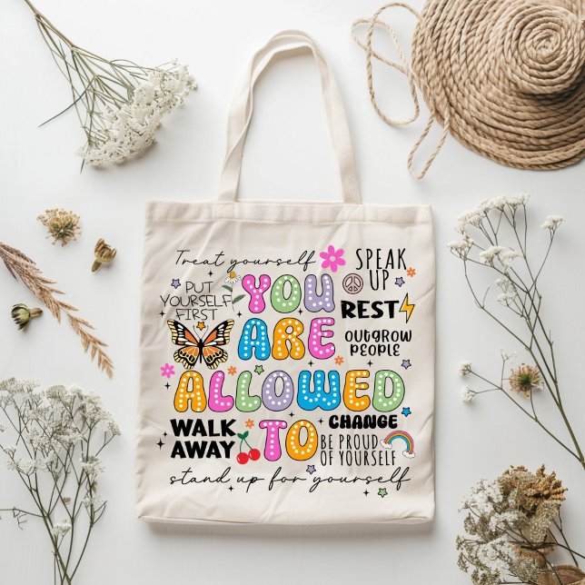 Inspirational Quote Tote Bag (Creator Uploaded)