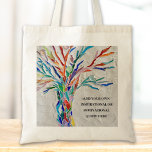 Inspirational Quote Tote Bag<br><div class="desc">This unique Tote Bag is decorated with a colourful mosaic tree design.
Add your chosen quote to personalise it. 
Click Customise Further to edit font,  font size,  and font colour.
Original Mosaic © Michele Davies.</div>