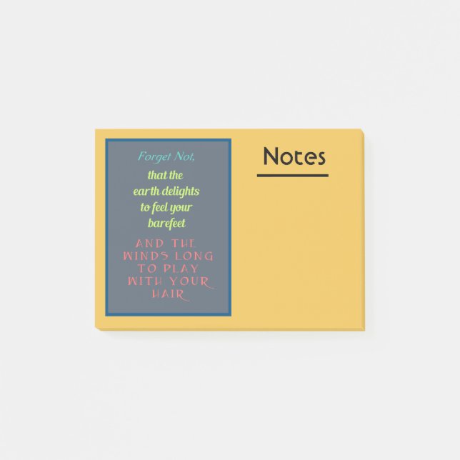 Inspirational Quote Typography Post-it Notes (Front)