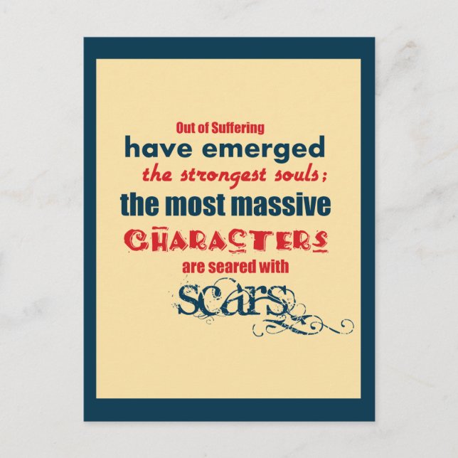 Inspirational Quote Typography Postcard (Front)