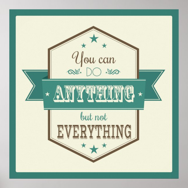 Inspirational quote typography poster (Front)