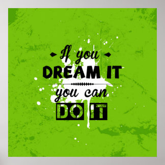 Inspirational quote typography poster