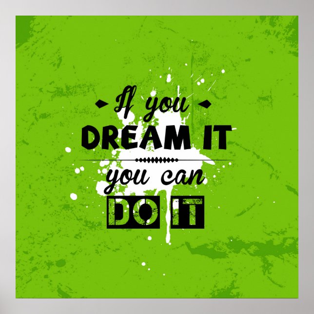 Inspirational quote typography poster (Front)