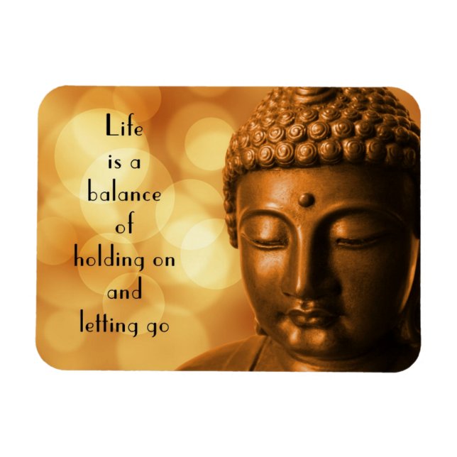 Inspirational Quote with a Buddha Image Magnet (Horizontal)