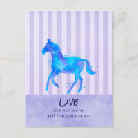 Inspirational Quote with a Wild Running Horse