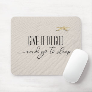 Inspirational Quote With Starfish Mouse Pad