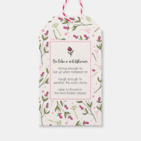 Inspirational Quote With Wildflower Pattern
