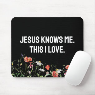 Inspirational Quote With Wildflowers Mouse Pad