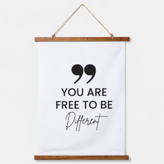 Inspirational Quote Wood Topped Wall Tapestry