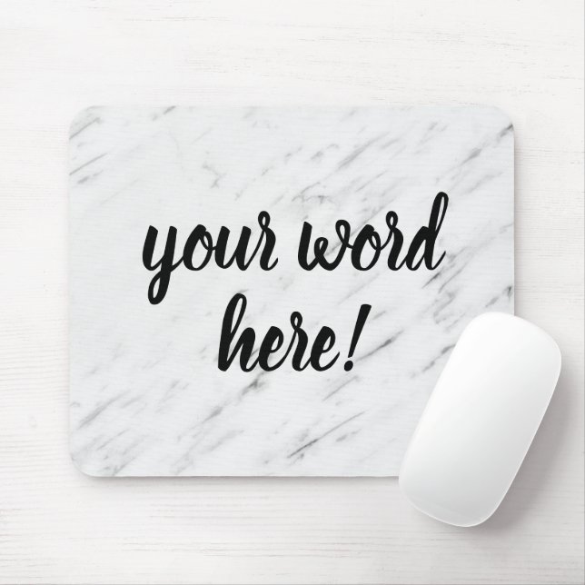 Inspirational Quote Word of the Year Mouse Pad (With Mouse)
