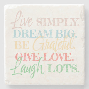 Inspirational Quotes 5 Daily Reminders Stone Coaster