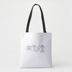 Inspirational Quotes about Faith and Hope Tote Bag