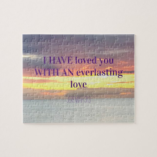 Inspirational quotes Bible Verse Christian Sunset  Jigsaw Puzzle (Horizontal)
