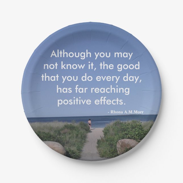 Inspirational Quotes Custom Paper Plates, 7 Inch Paper Plate (Front)