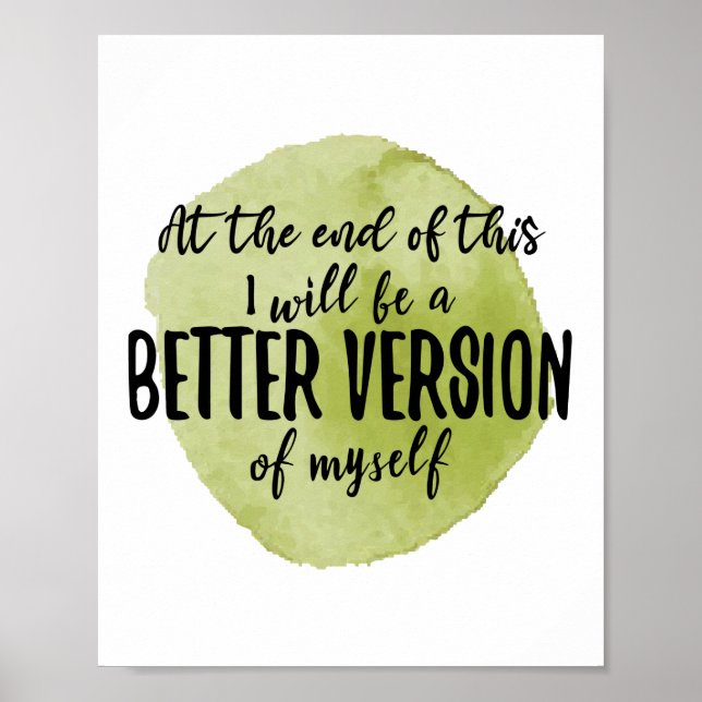 Inspirational quotes for self care poster (Front)