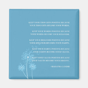 Inspirational Quotes   Gandhi Quote Habits Magnet