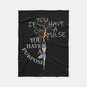 Inspirational Quotes Graphic Motivational Yoga Gif Fleece Blanket