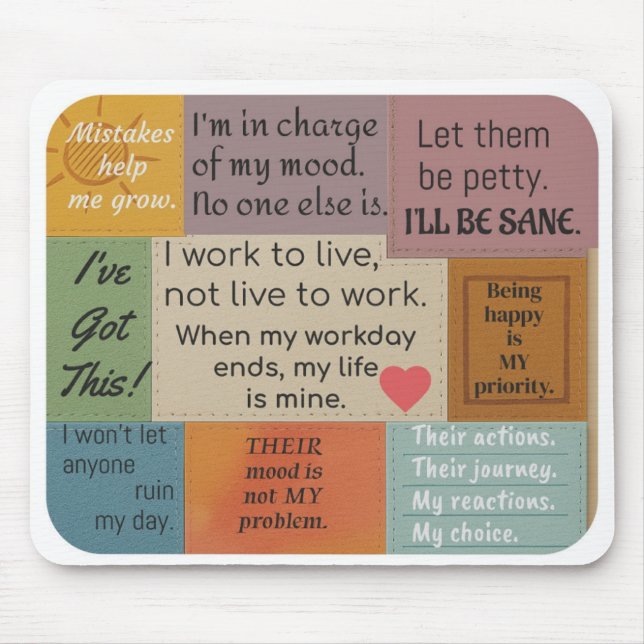 Inspirational Quotes Mouse Pad (Front)