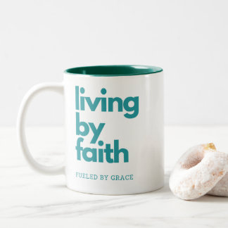 Inspirational Quotes Mug - Living by Faith