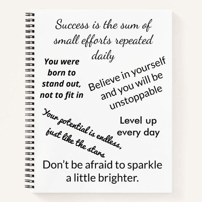 Inspirational Quotes Notebook (Front)