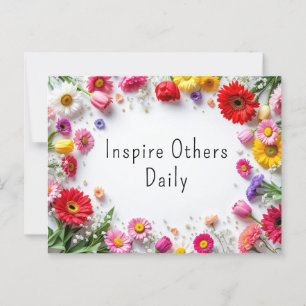 Inspirational Quotes Office Success Colourful Postcard
