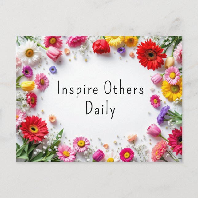 Inspirational Quotes Office Success Colourful Postcard (Front)