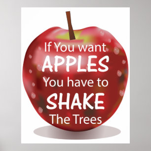 Inspirational Quotes on Apple Poster