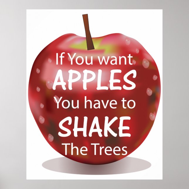 Inspirational Quotes on Apple  Poster (Front)