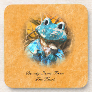 Inspirational Quotes You Are Beautiful Frog Prince Coaster