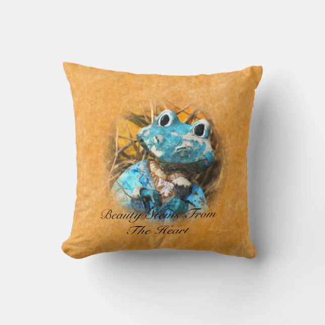 Inspirational Quotes You Are Beautiful Frog Prince Cushion (Front)