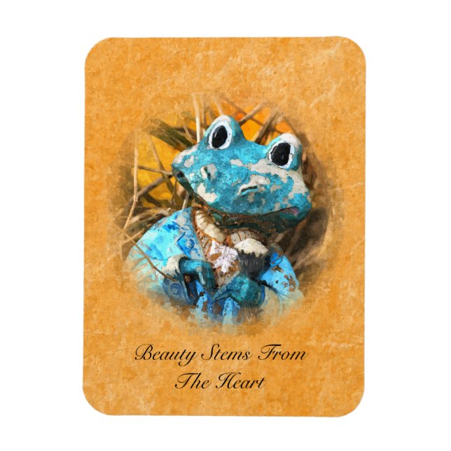 Inspirational Quotes You Are Beautiful Frog Prince Magnet (Vertical)