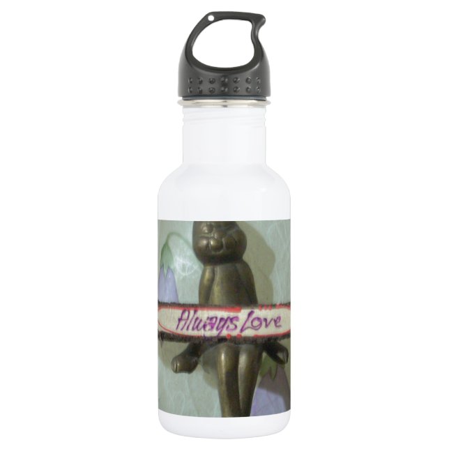 Inspirational Rabbit: Always Love Sign Art Print  532 Ml Water Bottle (Front)