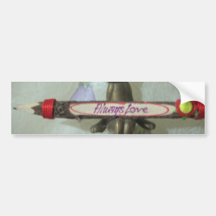 Inspirational Rabbit: Always Love Sign Art Print  Bumper Sticker
