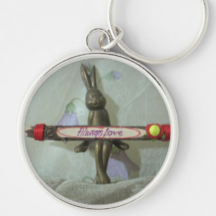 Inspirational Rabbit: Always Love Sign Art Print  Key Ring