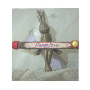 Inspirational Rabbit: Always Love Sign Art Print  Notepad