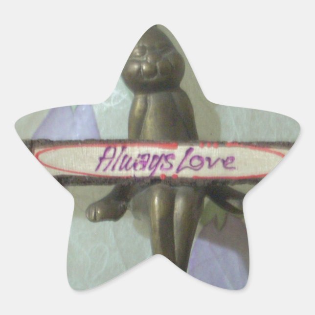 Inspirational Rabbit: Always Love Sign Art Print  Star Sticker (Front)