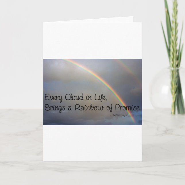 Inspirational Rainbow Quote Card (Front)