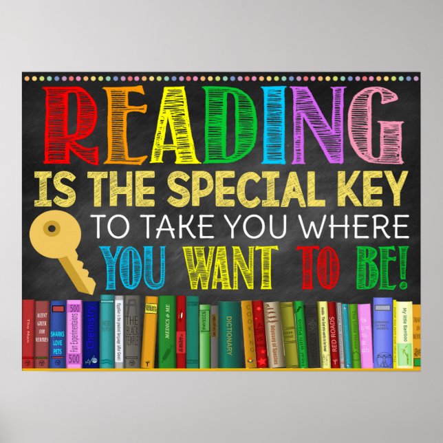 Inspirational Reading Classroom Poster (Front)