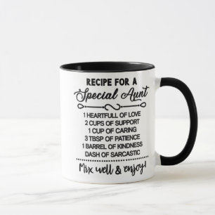 Inspirational Recipe For A Special Aunt Mug
