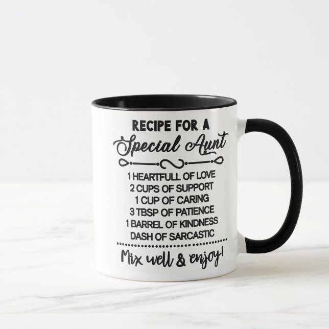 Inspirational Recipe For A Special Aunt Mug (Right)