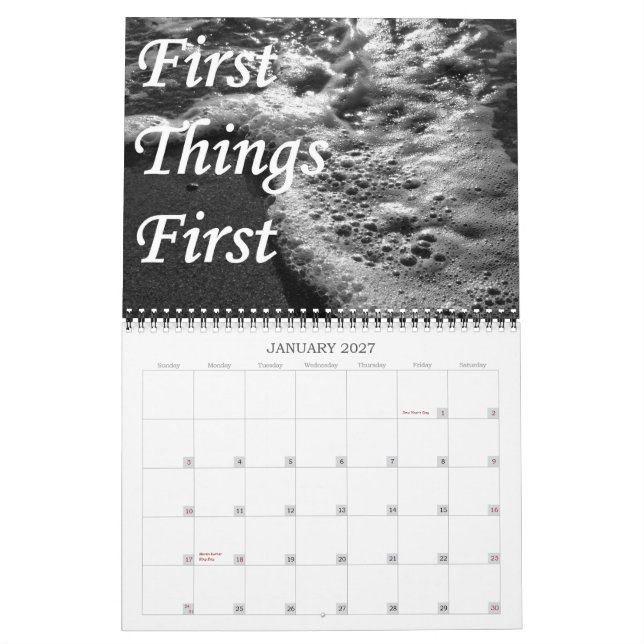 Inspirational Recovery Calendar (Jan 2027)