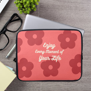 Inspirational Red Floral Laptop Sleeve