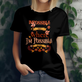 Inspirational Red  Vintage Watercolor Floral T-Shirt