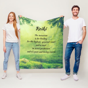 Inspirational Reiki Healing Fleece Blanket