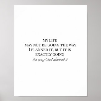 Inspirational religious quotes about life poster