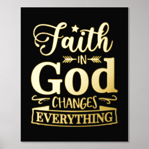 Inspirational Religious Quotes Faith in God  Foil Prints